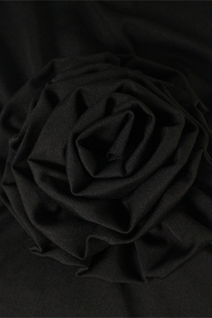 Backless Flower Shape Half a Turtleneck One Step Skirt Dresses