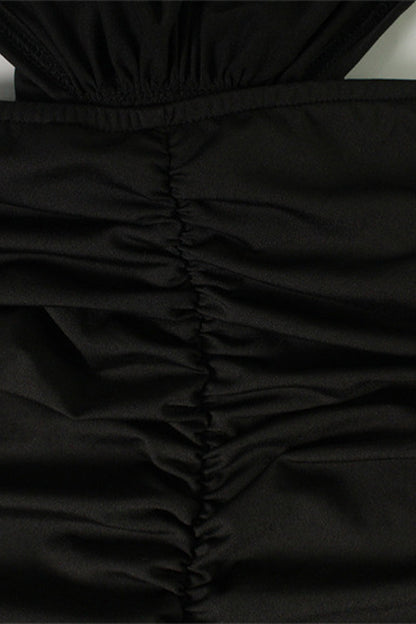 Backless Flower Shape Half a Turtleneck One Step Skirt Dresses