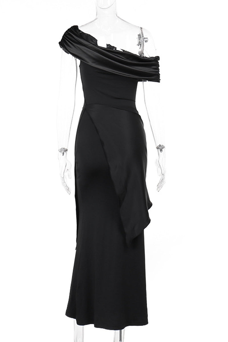 Backless Off Shoulder Long Dresses