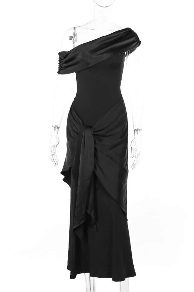 Backless Off Shoulder Long Dresses