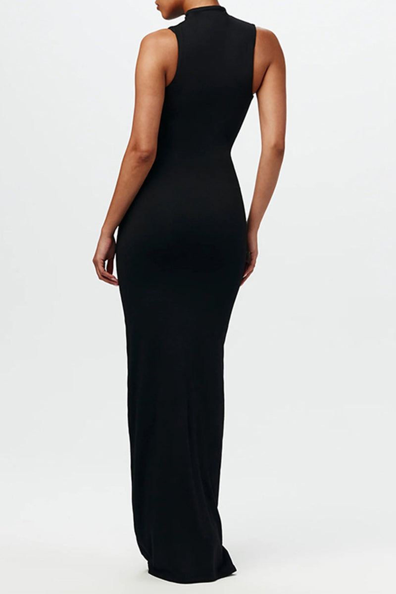 Ruched O Neck Long Dresses(3 Colors)
