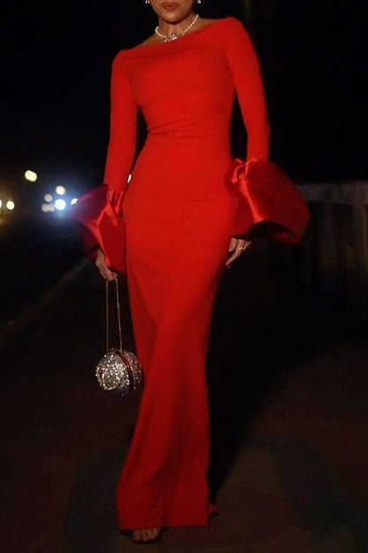 Color Backless Off Shoulder Long Dresses