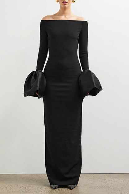 Color Backless Off Shoulder Long Dresses