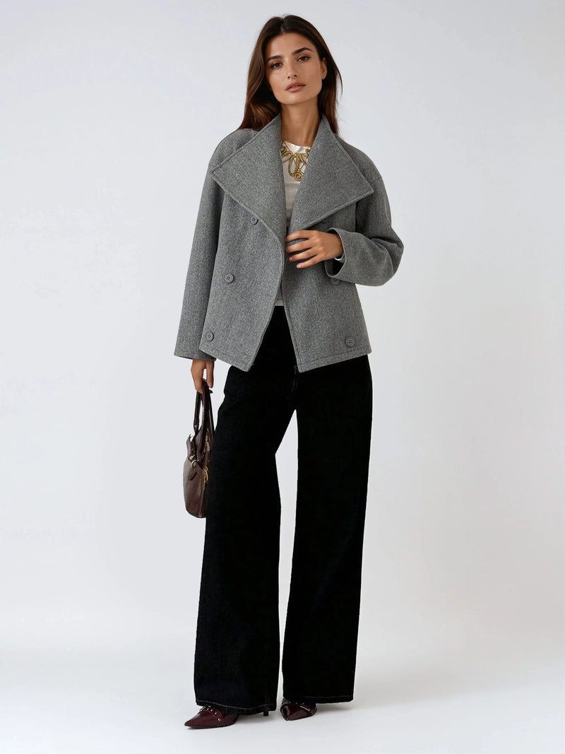 Double Breasted Overcoat With Pockets Autumn Winter