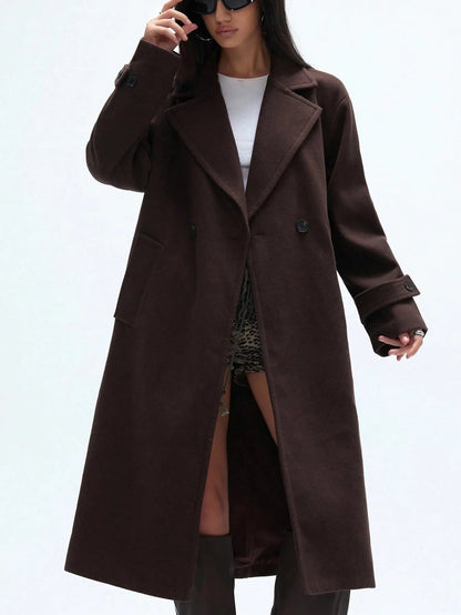 Oversize Wool Coat Cozy Warmth Lapel Style