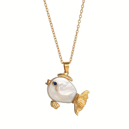 Pearlescent Ocean Reverie Pendant Necklace