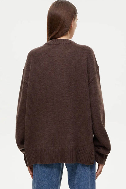 Round Neck Color Pullover Sweater