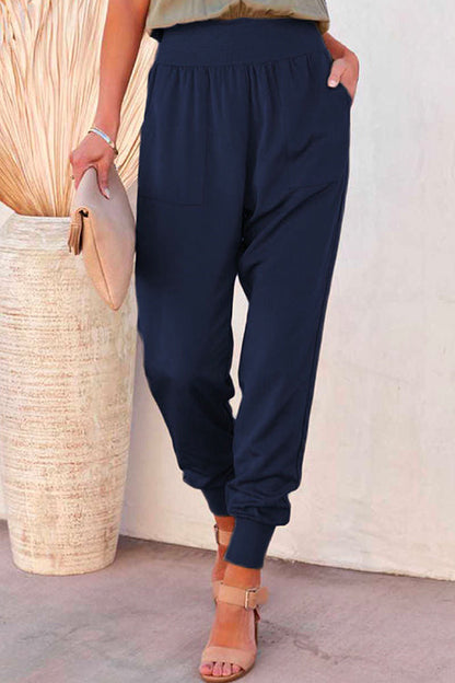 Side Split Pockets Jogger Pants