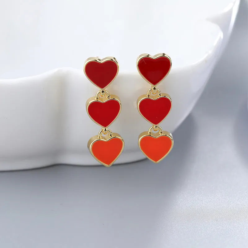 Romantic Red Heart Earrings