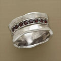 Garnet Silver Ring