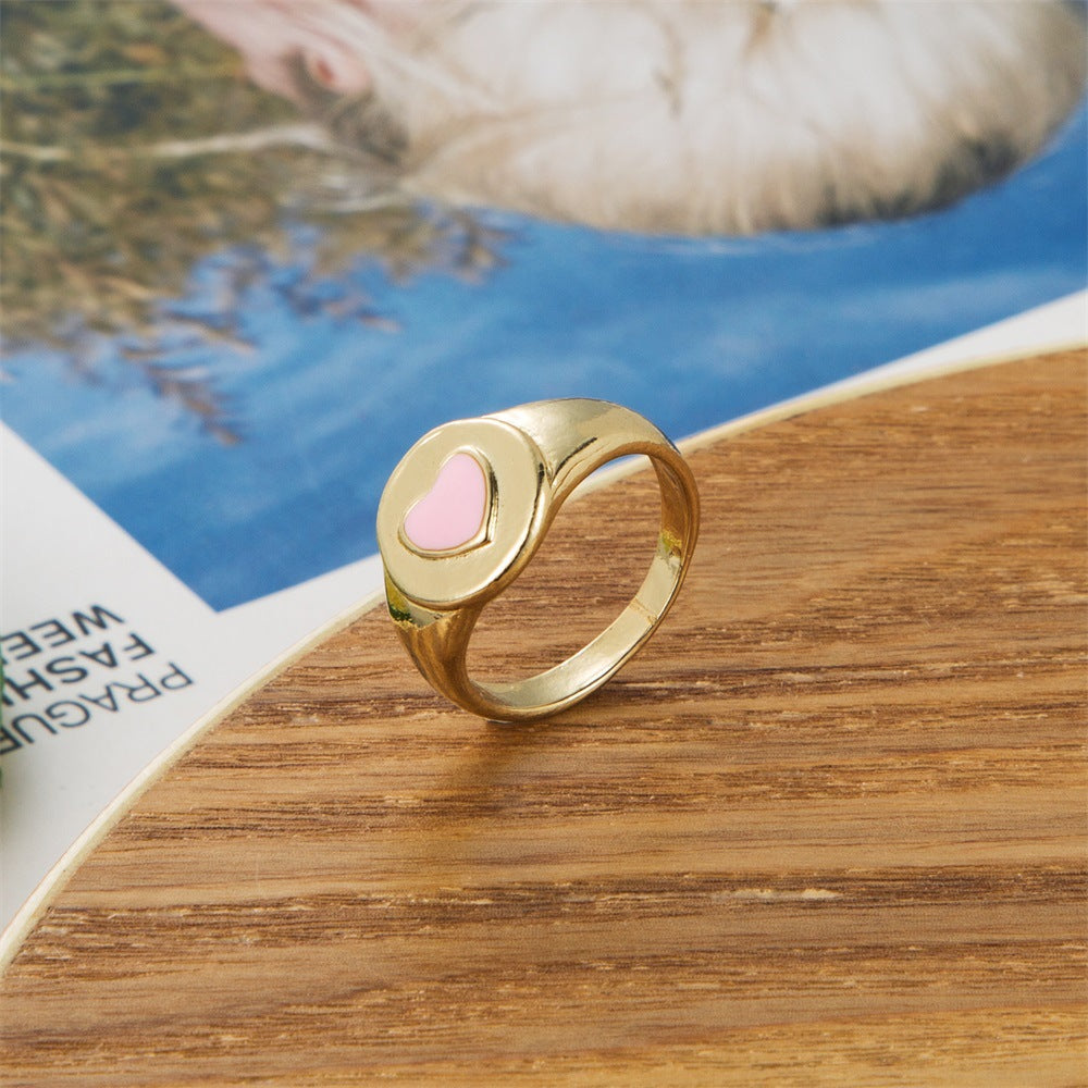 Romantic Pink Heart Ring