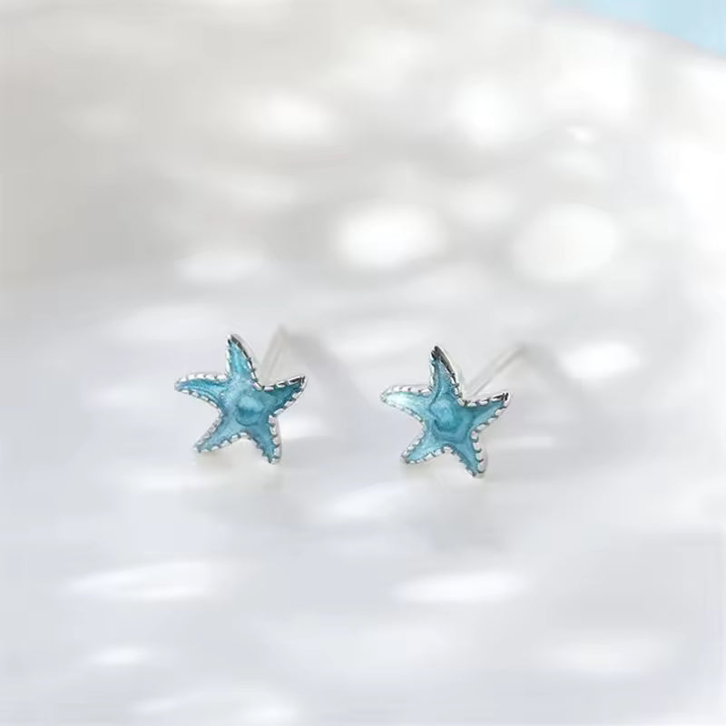 Turquoise Starfish Earrings