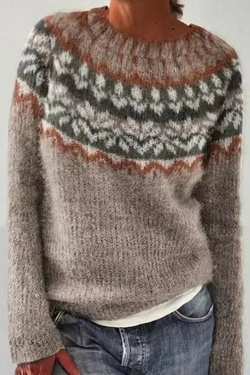Moxidress Round Neck Unique Pattern Sweater(in 6 Patterns)