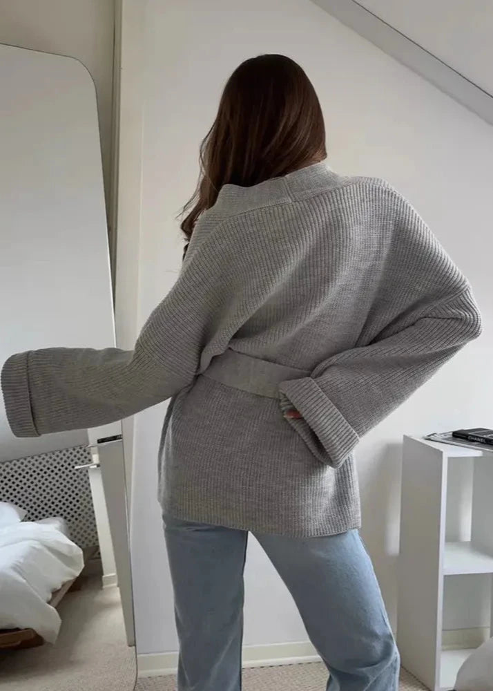 Belted Knit Sweater Coat