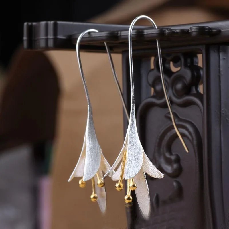 Vintage Flower Dangle Earrings