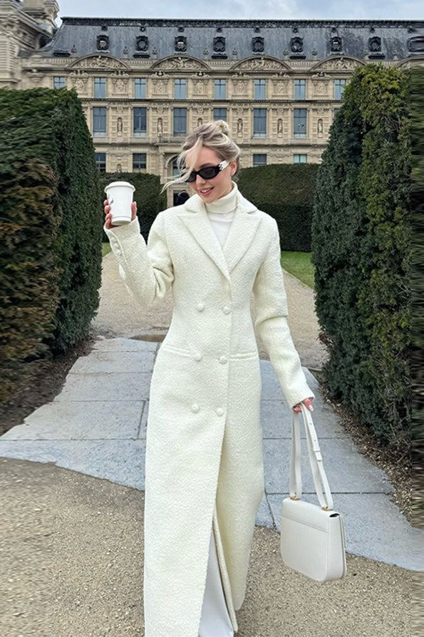Color Slim Fit Long Tailored Overcoat
