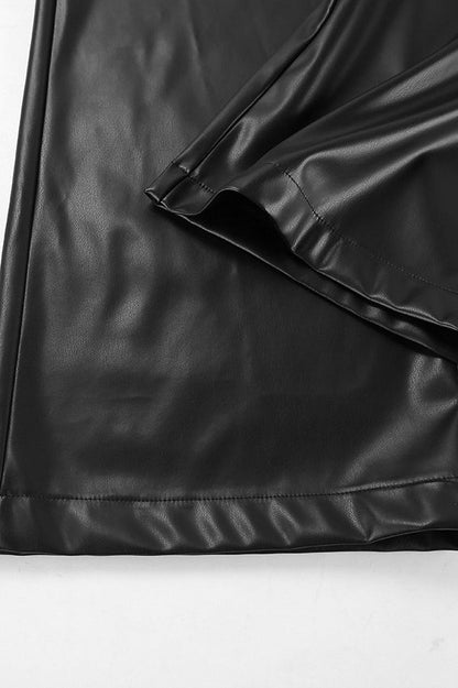 Fleece-lined Leather Pants