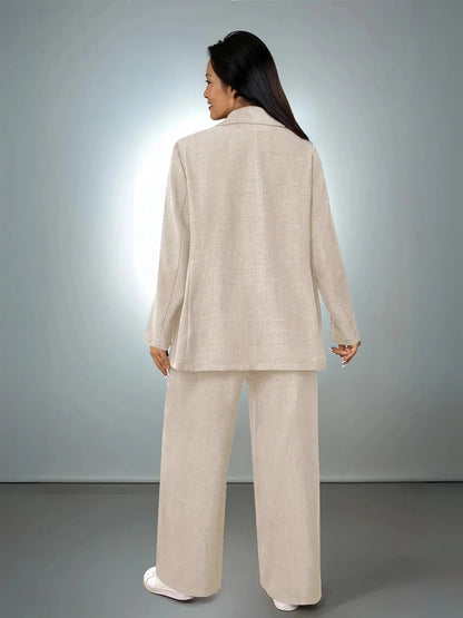 Lapel Suit Jacket and Pants