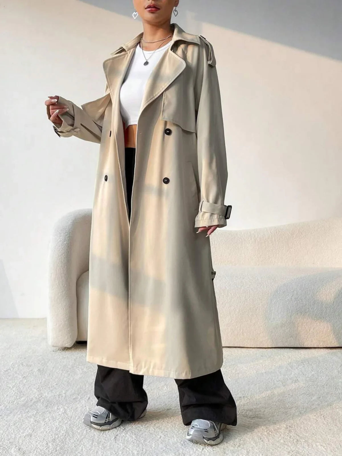 Relaxed Fit Trench Coat