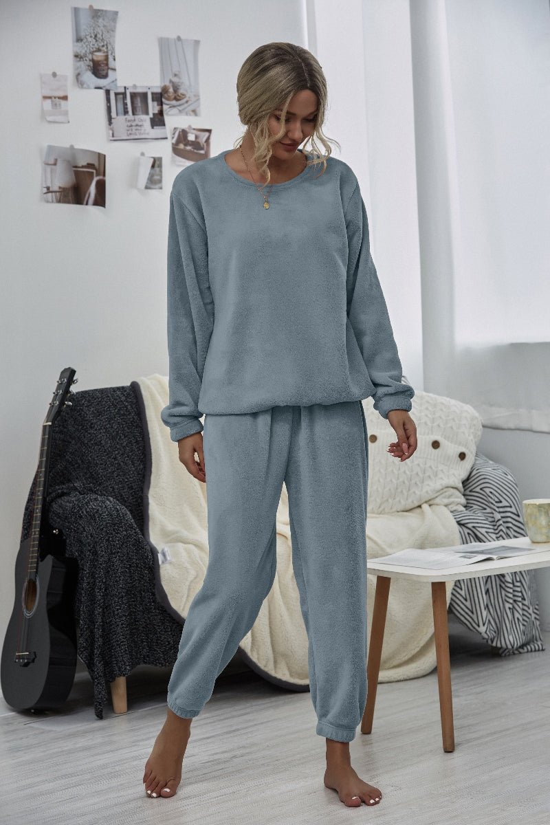 | Dusty Blue Crewneck Sweatshirt & Joggers