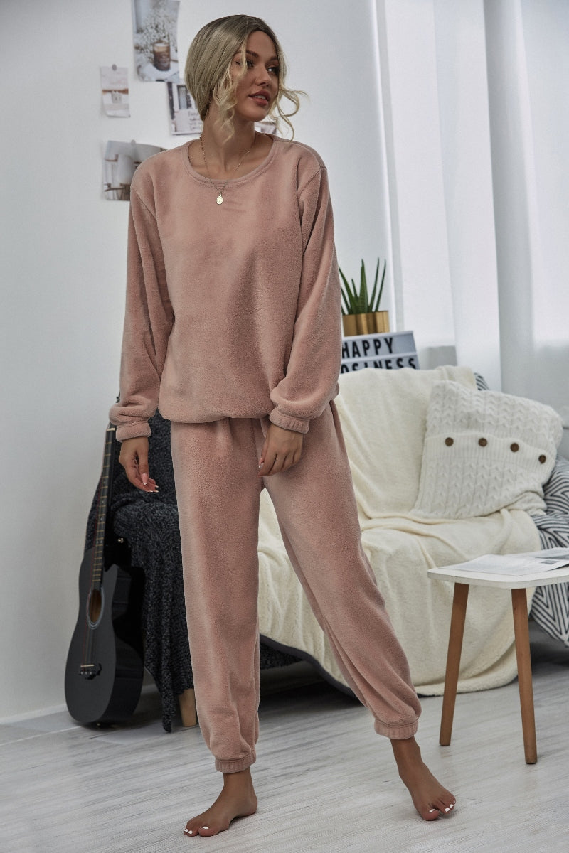 | Dusty Pink Crewneck Sweatshirt & Joggers
