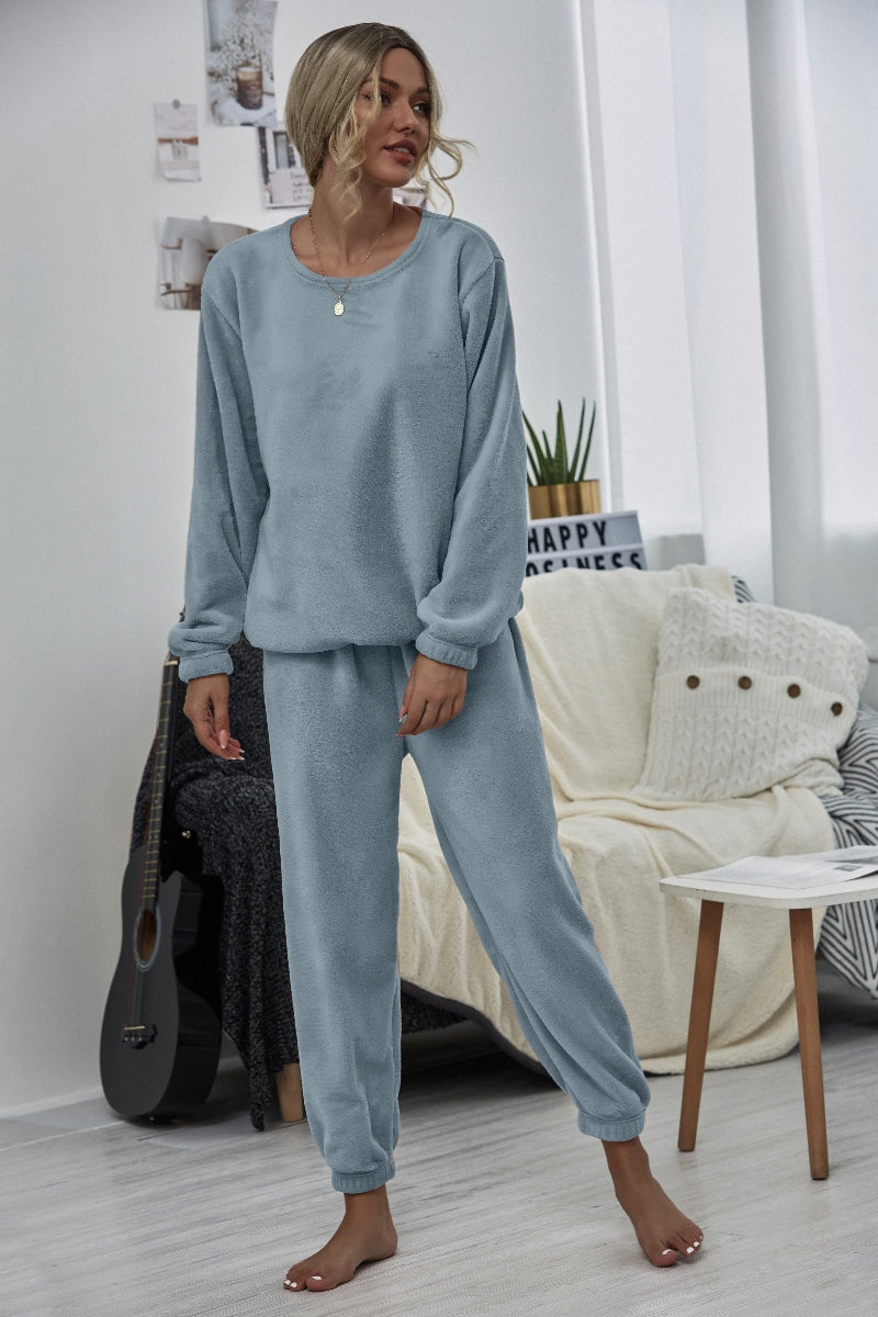 | Dusty Blue Crewneck Sweatshirt & Joggers