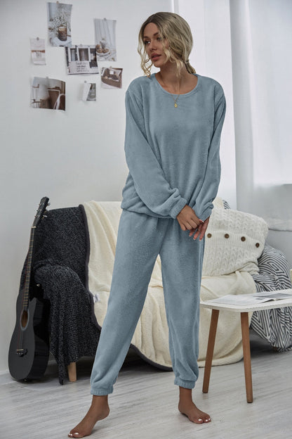 | Dusty Blue Crewneck Sweatshirt & Joggers