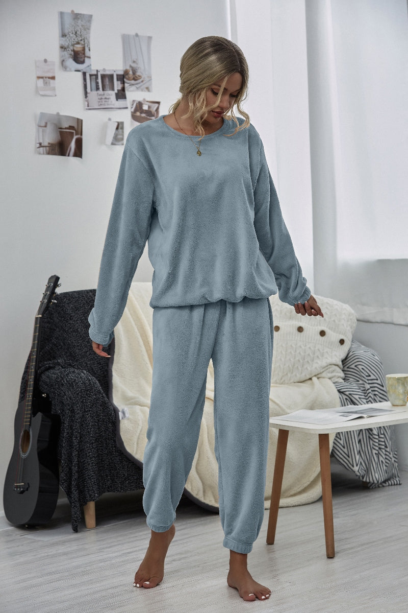 | Dusty Blue Crewneck Sweatshirt & Joggers