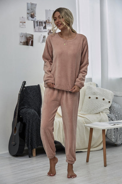 | Dusty Pink Crewneck Sweatshirt & Joggers