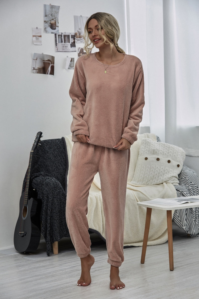| Dusty Pink Crewneck Sweatshirt & Joggers