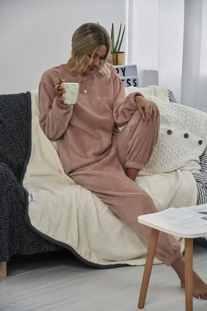 | Dusty Pink Crewneck Sweatshirt & Joggers
