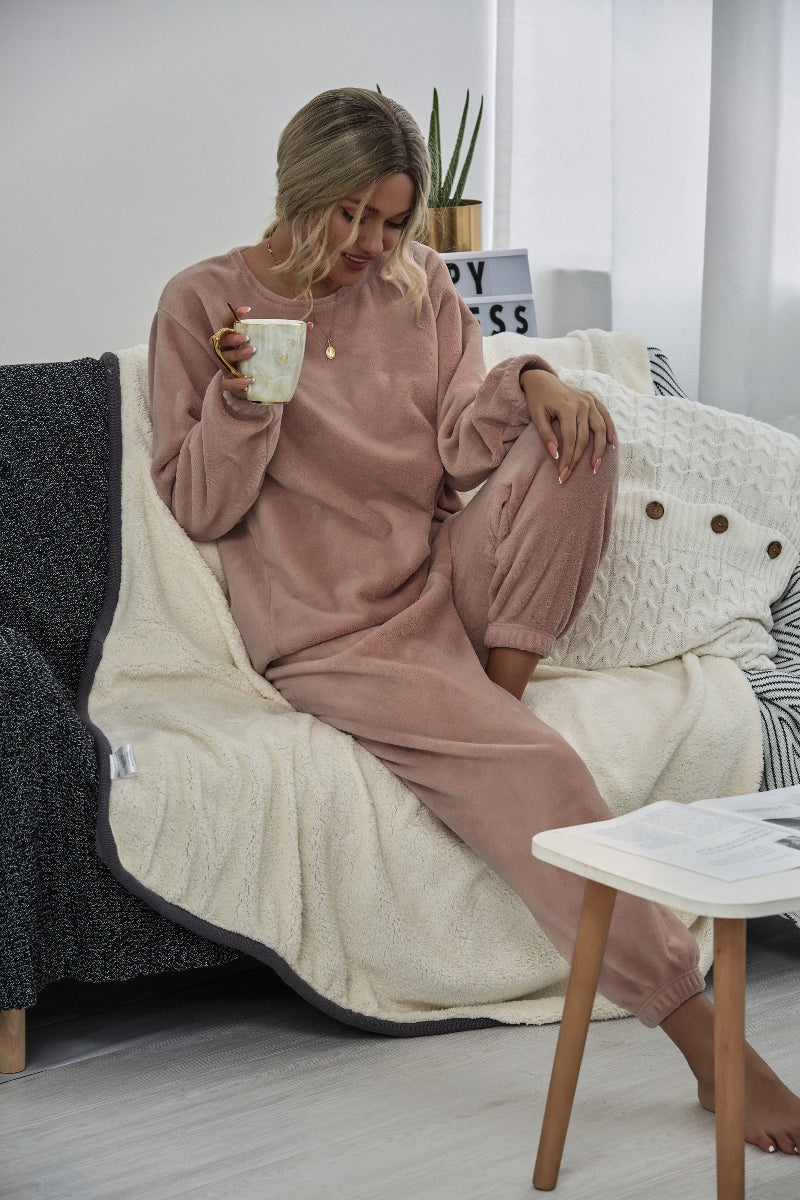 | Dusty Pink Crewneck Sweatshirt & Joggers
