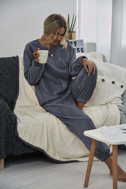 | Grey Crewneck Sweatshirt & Joggers