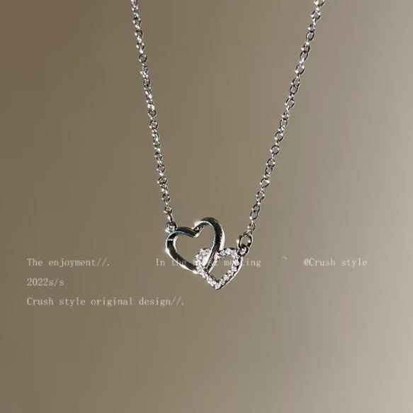 Elegant Silver Interlocking Crystal