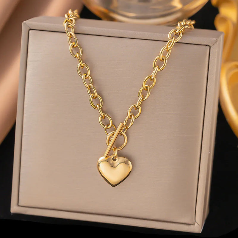 Classic Gold Heart Necklace
