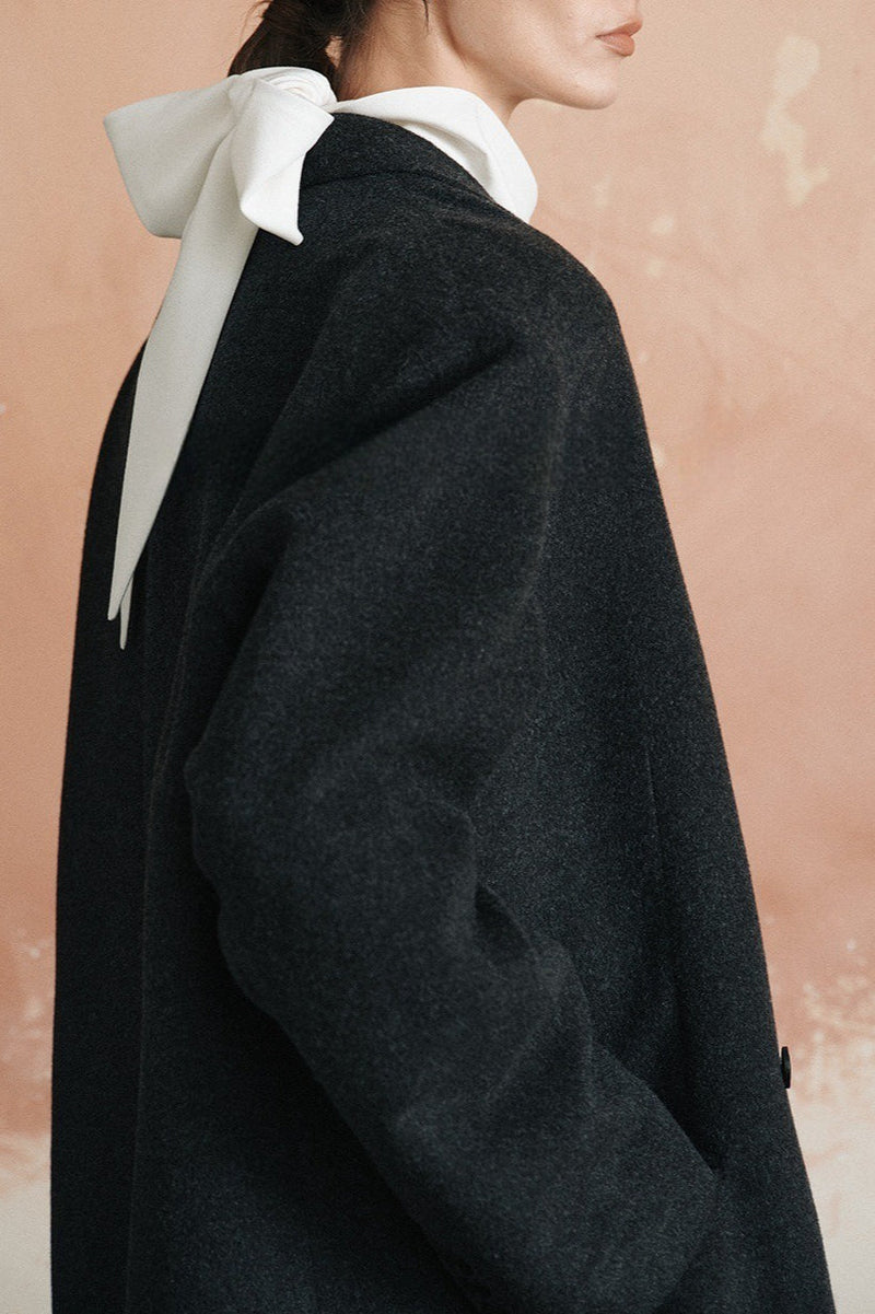 Lightweight Draped Tie Neck Blouse