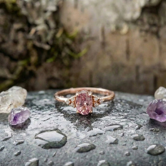 Elegant Rose Gold Oval Ring