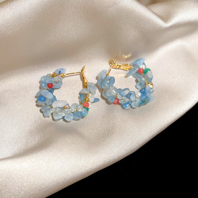 Colorful Aquamarine Earrings