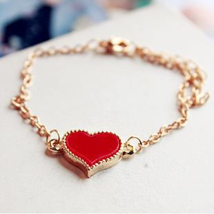 Classic Red Heart Bracelet