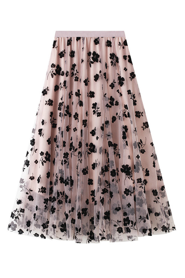 Long Slim Draped Gauze Skirt Super Fairy Fairy Pleated Skirt