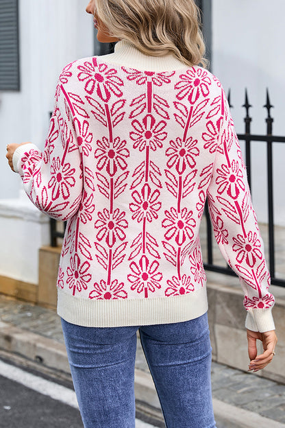 Fashionable Knitted Turtleneck Loose Sweater