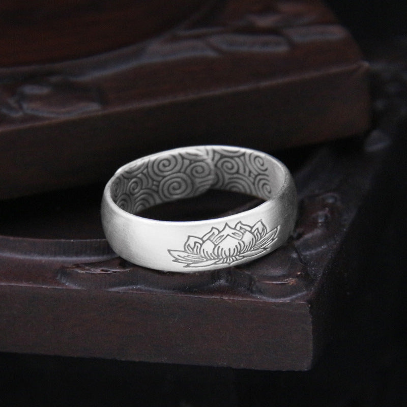 Lotus Engraved Ring