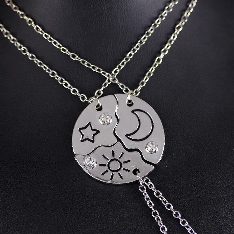 Celestial Moon Star Necklace