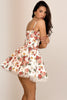Italian Rose Print Tulle Mini Dress