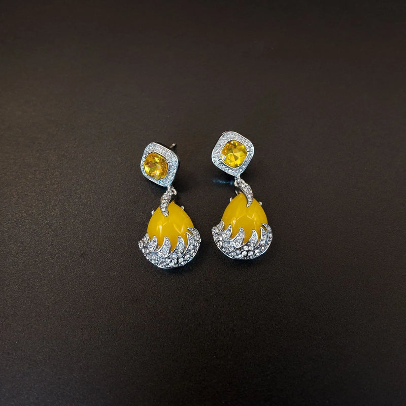 Elegant Yellow Citrine Earrings