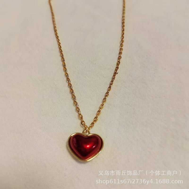Romantic Red Heart Necklace