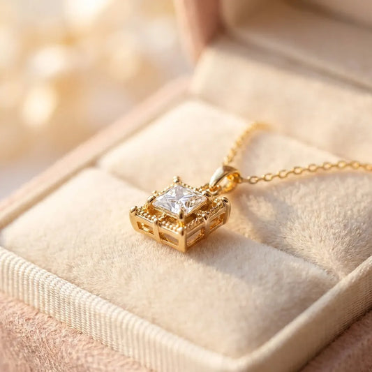 Illaria Square Baguette Necklace