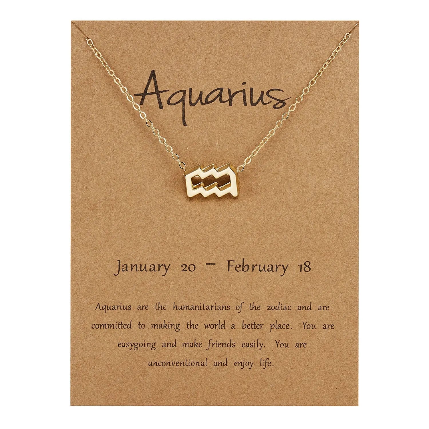 Aquarius Zodiac Necklace