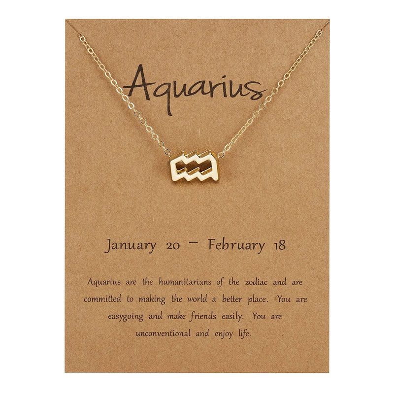 Aquarius Zodiac Necklace
