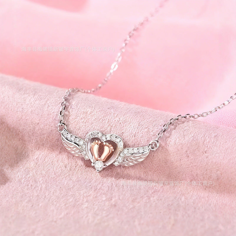Romantic Winged Heart Necklace